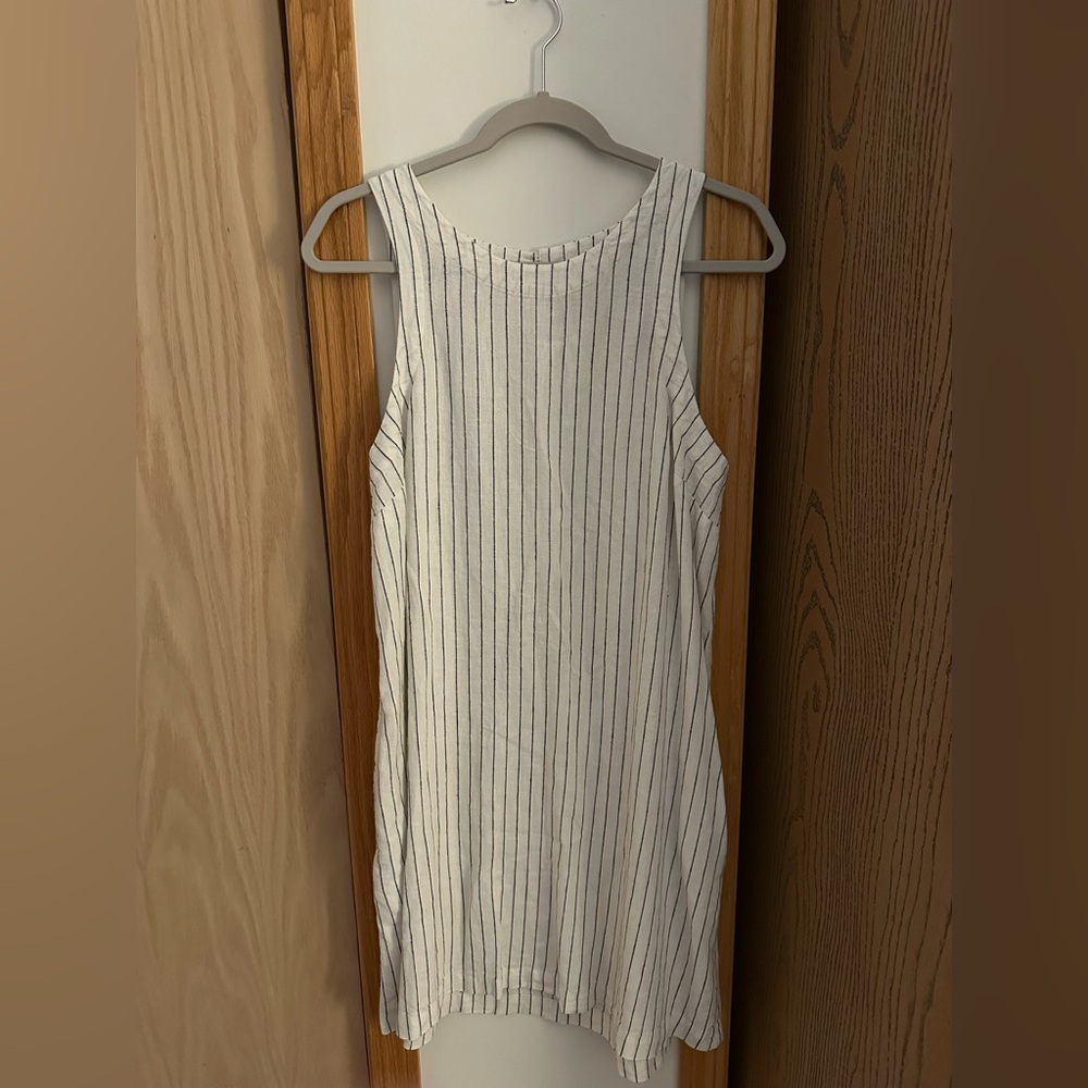 Striped Sleeveless Babydoll Dress